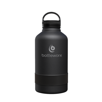 64 oz Insulated Bottle - the Growler with customizable options in steel, white, or black, featuring a loop lid and various accent colors