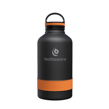 64 oz Insulated Bottle - the Growler with customizable options in steel, white, or black, featuring a loop lid and various accent colors