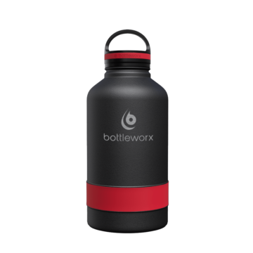 64 oz Insulated Bottle - the Growler with customizable options in steel, white, or black, featuring a loop lid and various accent colors