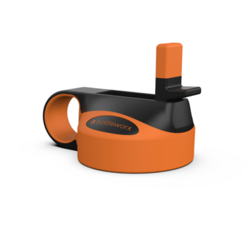Bottleworx Orange Straw Lid