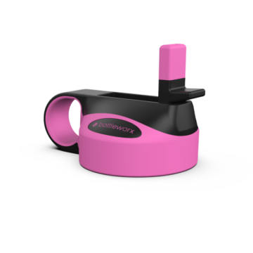 Bottleworx Pink Straw Lid