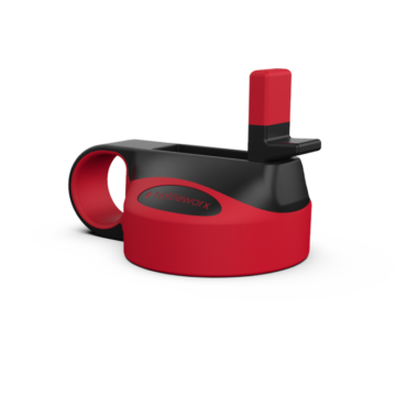 Bottleworx Red Straw Lid