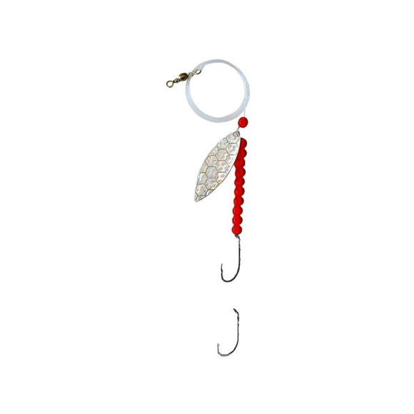 Willow Leaf Scale Spinners from Kenzaroo Pro Tackle, premium fishing lures with scale-patterned blades for bass, walleye, and pike fishing