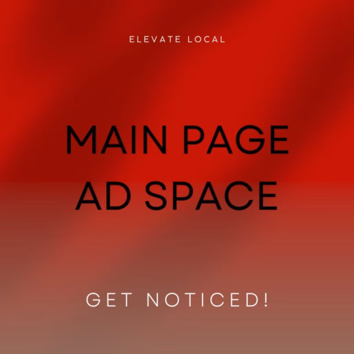 Main Page Ad Space graphic highlighting premium homepage visibility on Elevate Local.