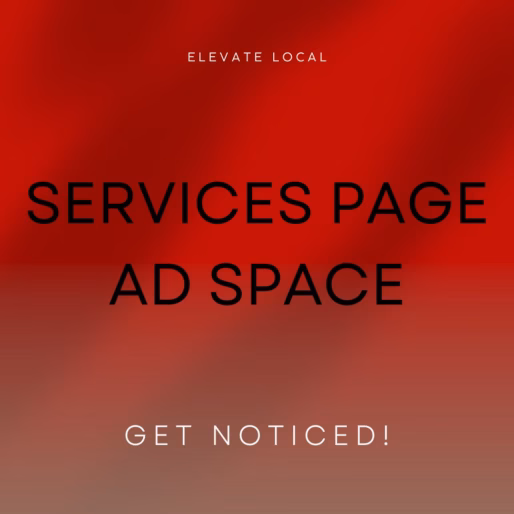 Services Page Ad Space image for Elevate Local service-based vendor visibility.