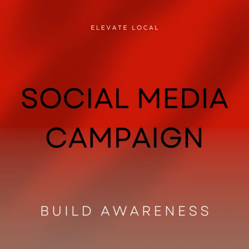 Elevate Local social media campaign banner promoting vendor marketing support and brand awareness.